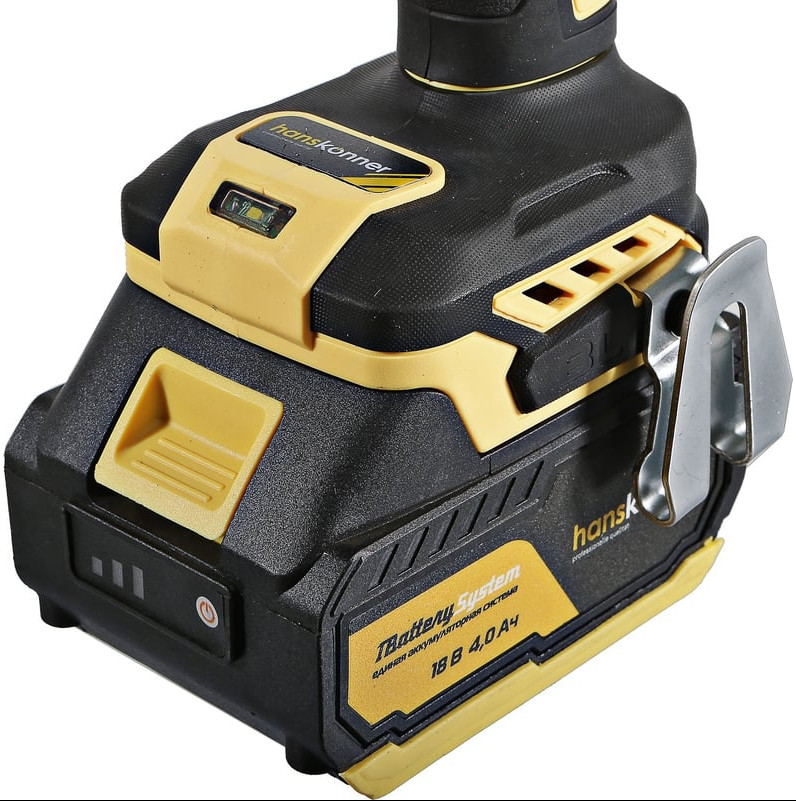 Ударная дрель-шуруповерт Hanskonner HCD18165BLI (с 2-мя АКБ, кейс) Ударная дрель-шуруповерт Hanskonner HCD18165BLI (с 2-мя АКБ, кейс)