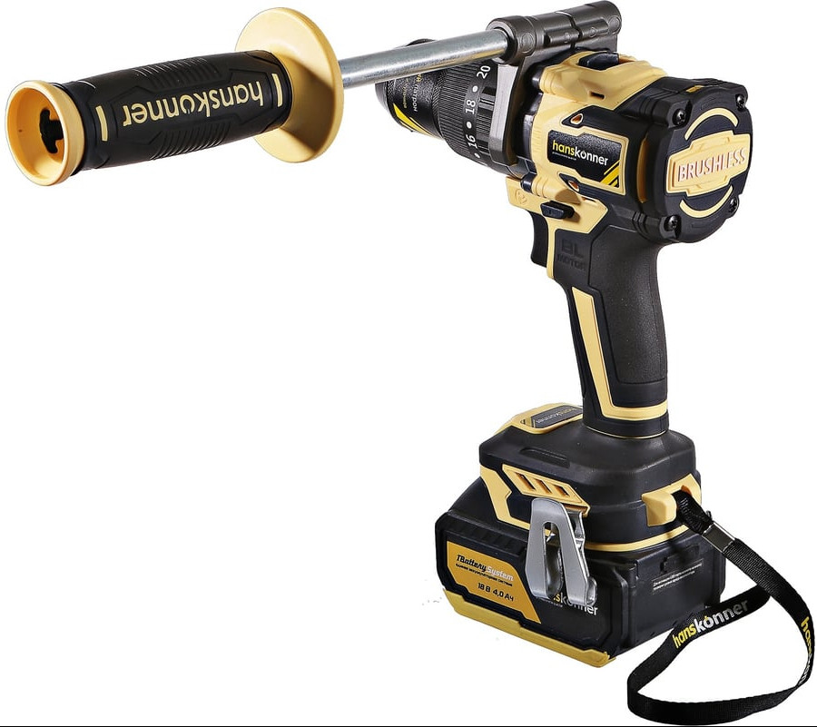 Ударная дрель-шуруповерт Hanskonner HCD18165BLI (с 2-мя АКБ, кейс) Ударная дрель-шуруповерт Hanskonner HCD18165BLI (с 2-мя АКБ, кейс)