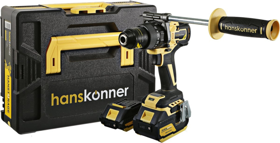 Ударная дрель-шуруповерт Hanskonner HCD18165BLI (с 2-мя АКБ, кейс) Ударная дрель-шуруповерт Hanskonner HCD18165BLI (с 2-мя АКБ, кейс)