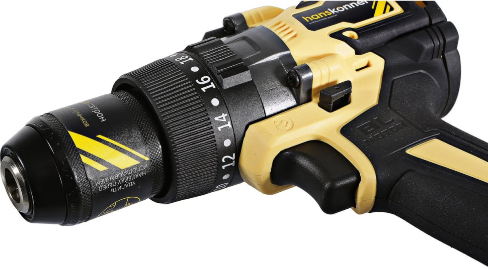 Ударная дрель-шуруповерт Hanskonner HCD18165BLI (с 2-мя АКБ, кейс) Ударная дрель-шуруповерт Hanskonner HCD18165BLI (с 2-мя АКБ, кейс)