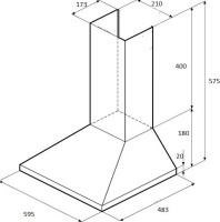Вытяжка Krona Janna T 600 black PB КА-00008447