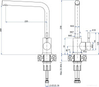 Смеситель GranFest QUARZ GF-Z5411 (серый)