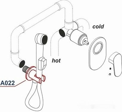 Душевая система Wasserkraft A022 Душевая система Wasserkraft A022
