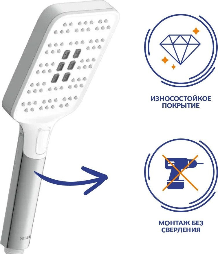 Смеситель Lauter Comfort 21YH40400 с душевым гарнитуром Ferro 64085