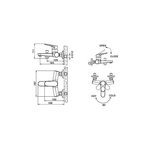 Смеситель Bravat Eler F6191238CP-01
