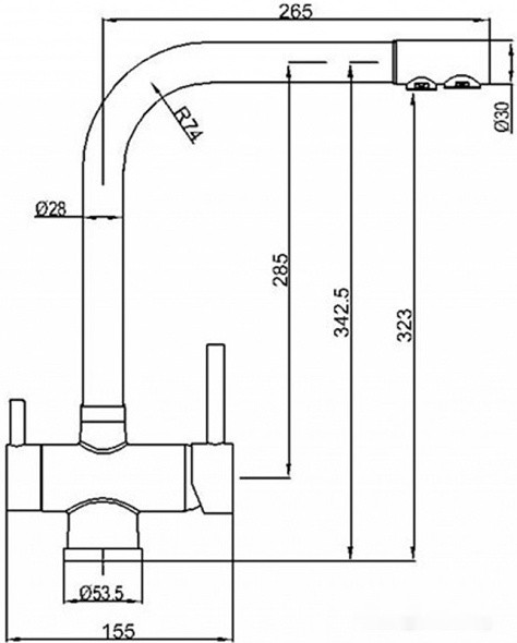 Смеситель Zorg Sanitary ZR 348 YF (сатин) Смеситель Zorg Sanitary ZR 348 YF (сатин)