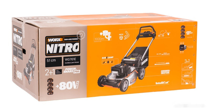 Газонокосилка Worx WG761E (с 4-мя АКБ) Газонокосилка Worx WG761E (с 4-мя АКБ)