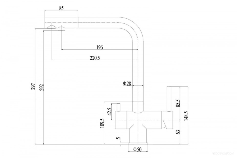 Смеситель ARFEKA AF SDS-03SS304 SATIN