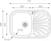 Кухонная мойка Zorg ZCL 7349 (микродекор)