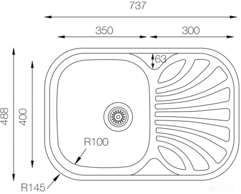 Кухонная мойка Zorg ZCL 7349 (микродекор) Кухонная мойка Zorg ZCL 7349 (микродекор)