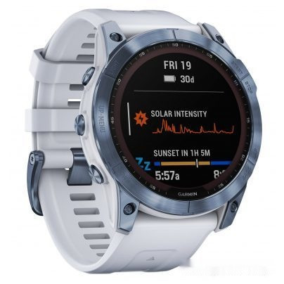 Умные часы Garmin Fenix 7X Sapphire Solar 51 мм (голубой минерал/белый камень) Умные часы Garmin Fenix 7X Sapphire Solar 51 мм (голубой минерал/белый камень)