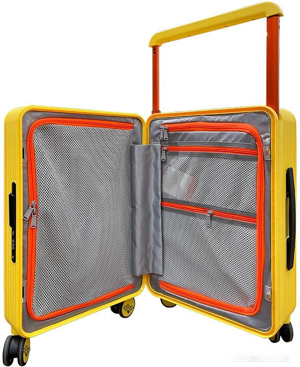 Чемодан DoubleW 005# (S, желтый)