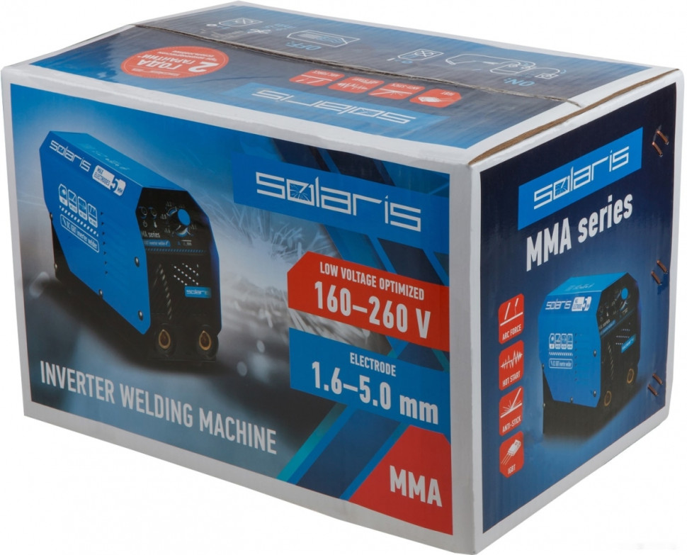 Сварочный инвертор Solaris MMA-250D Сварочный инвертор Solaris MMA-250D