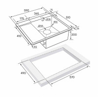 Кухонная мойка Paulmark PM225951-GML