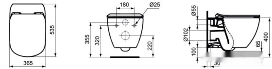 Унитаз Ideal Standard Tesi AquaBlade T007901