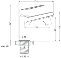 Смеситель Deante Jasmin BGJ 021K
