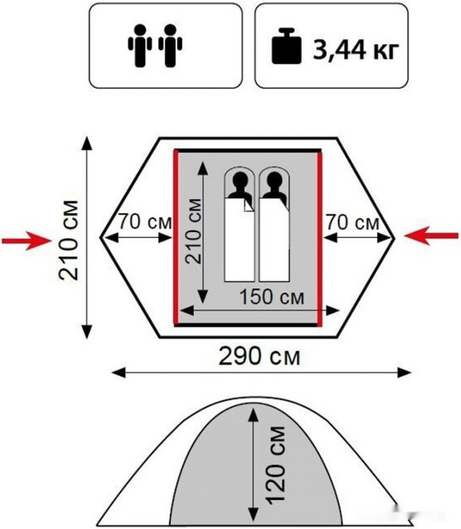 Палатка Tramp Hunter 2 (камуфляж) Палатка Tramp Hunter 2 (камуфляж)