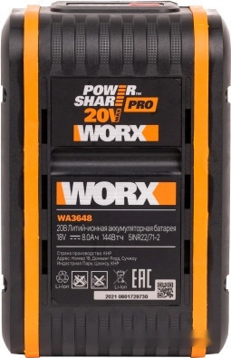Аккумулятор для инструмента Worx WA3648 (20В/8 Ач) Аккумулятор для инструмента Worx WA3648 (20В/8 Ач)