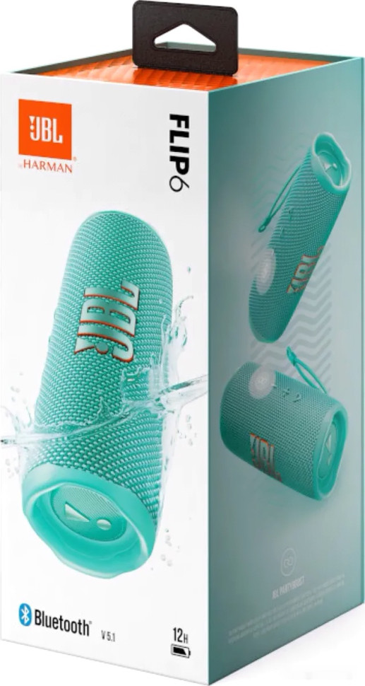 Портативная акустика JBL Flip 6 (бирюзовый)
