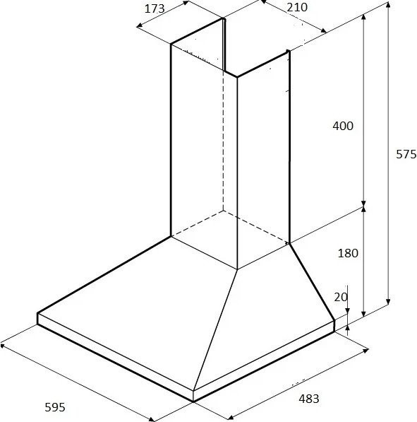 Вытяжка Krona Janna T 600 Inox PB КА-00008446