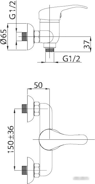 Смеситель Rubineta Optima-12/K [O20K08]
