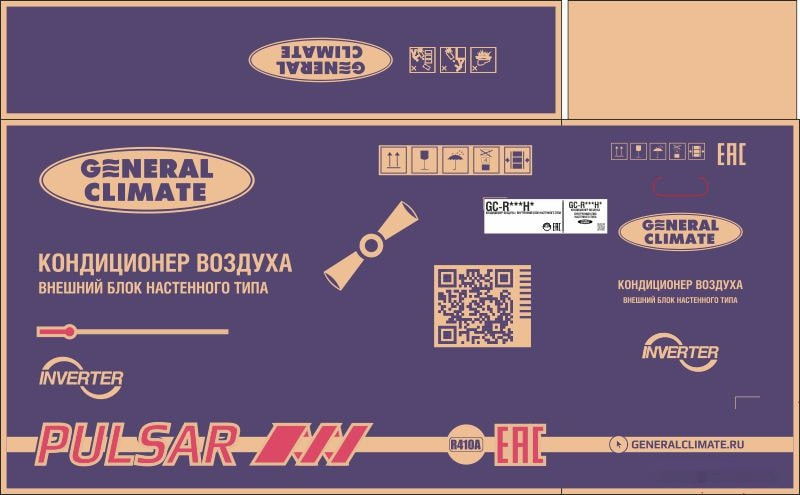 Сплит-система General Climate Pulsar GC-RE12HR/GU-RE12H Сплит-система General Climate Pulsar GC-RE12HR/GU-RE12H