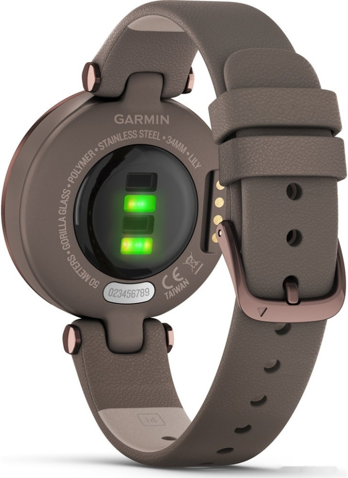 Умные часы Garmin Lily (темно-бронзовый/кожаный ремешок)