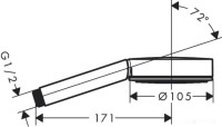 Душевая система Hansgrohe Pulsify S 105 1jet 24120670 (черный матовый)