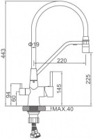 Смеситель Ledeme L4897D-12