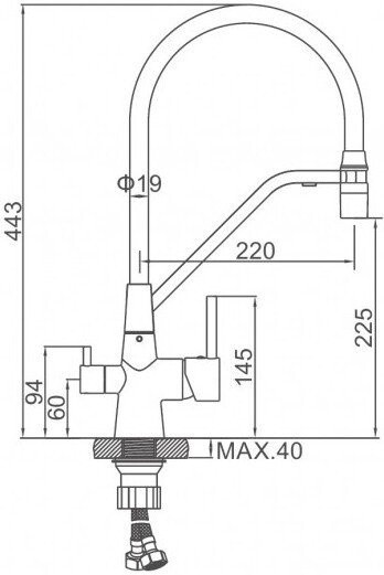 Смеситель Ledeme L4897D-12