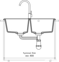 Кухонная мойка GranFest QUARZ Z-15 (темно-серый)