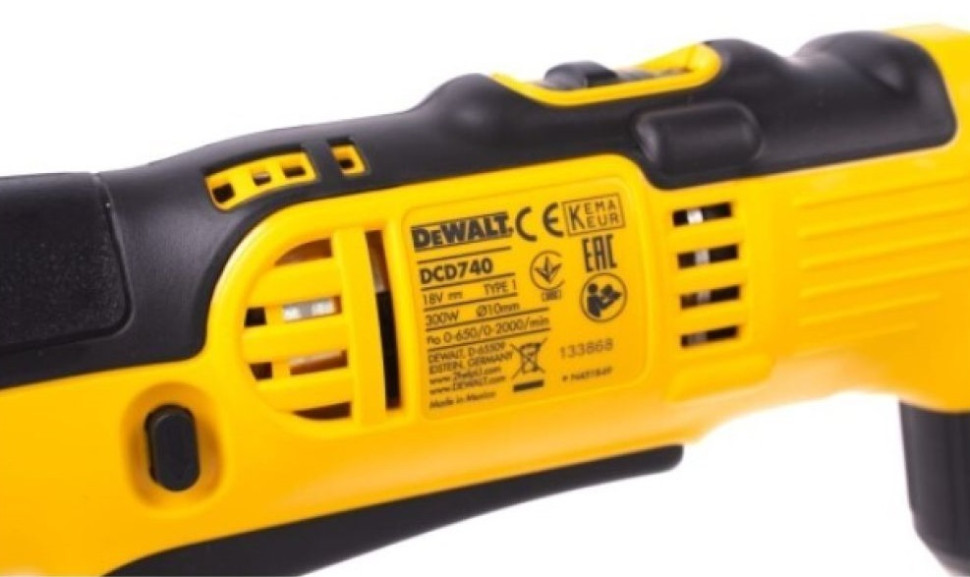 Угловая дрель DeWALT DCD740N (без АКБ) Угловая дрель DeWALT DCD740N (без АКБ)