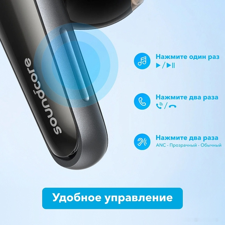 Наушники Anker SoundCore Liberty 4 (серо-голубой) Наушники Anker SoundCore Liberty 4 (серо-голубой)