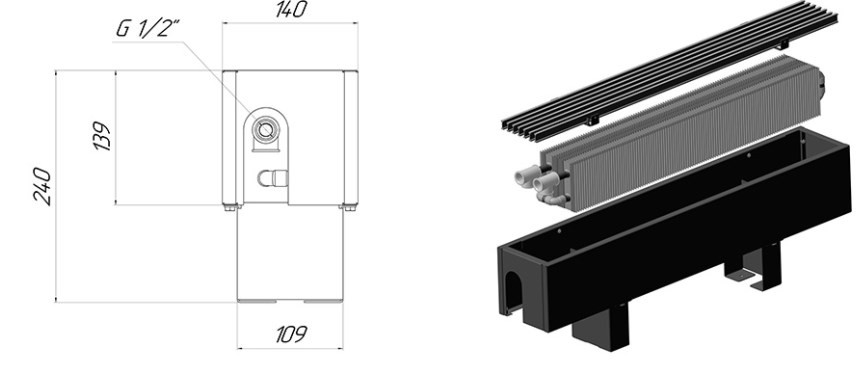 Радиатор Новатерм НТ-Н-14/14/130 Радиатор Новатерм НТ-Н-14/14/130