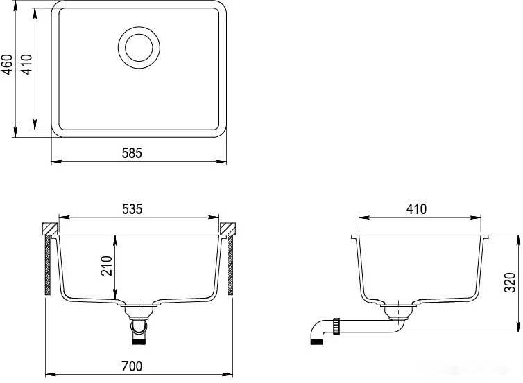 Кухонная мойка AquaSanita Arca SQA 102 120 W cerrus