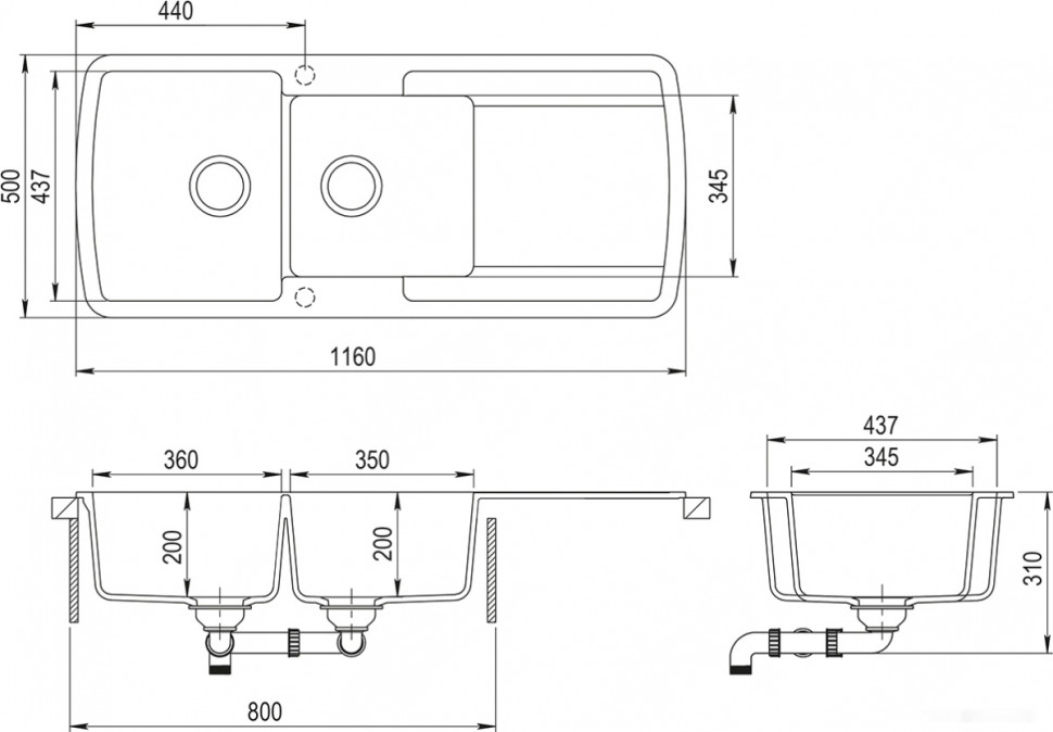 Кухонная мойка AquaSanita Lira SQL201AW (argent 220) Кухонная мойка AquaSanita Lira SQL201AW (argent 220)