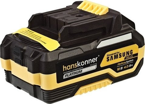 Аккумулятор для инструмента Hanskonner HBP2004PRO (18В/4 Ah) Аккумулятор для инструмента Hanskonner HBP2004PRO (18В/4 Ah)