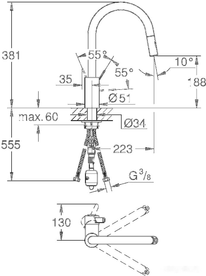 Смеситель Grohe Eurosmart Cosmopolitan 31481001 Смеситель Grohe Eurosmart Cosmopolitan 31481001