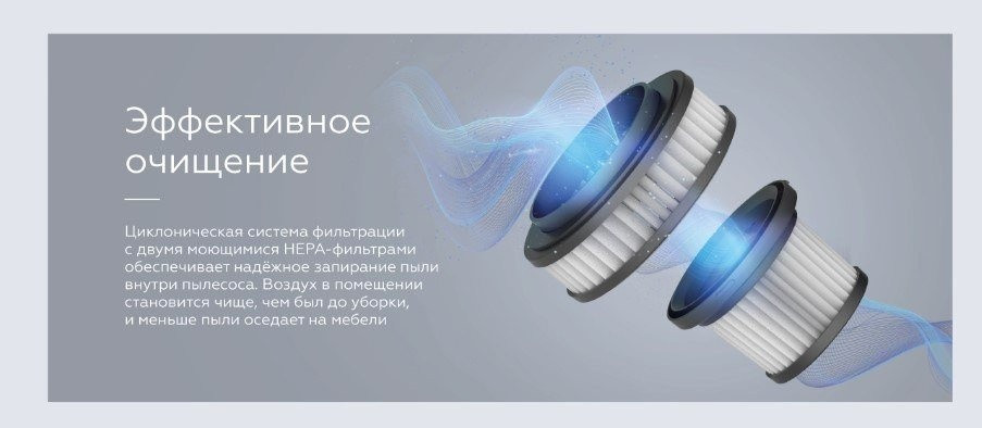 Пылесос BQ VCA1004W (серый) Пылесос BQ VCA1004W (серый)