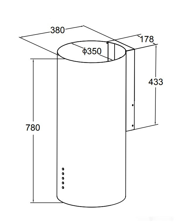 Вытяжка Grand&Germes Aston 35 (нержавеющая сталь)