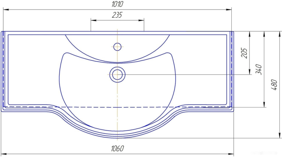 Умывальник Kirovit Классик 1050 Умывальник Kirovit Классик 1050