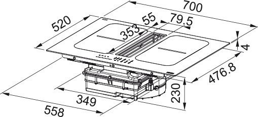 Варочная панель Franke Smart 2gether Black Lines FSM 7081R HI 340.0705.338