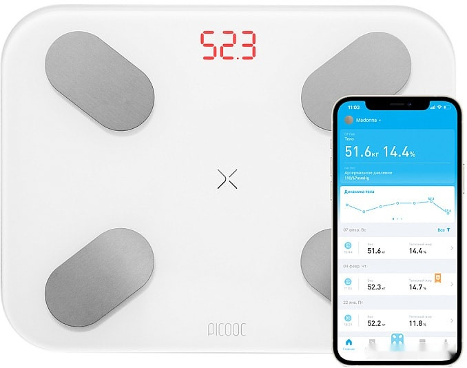Напольные весы Picooc S1 Pro V2 (белый)