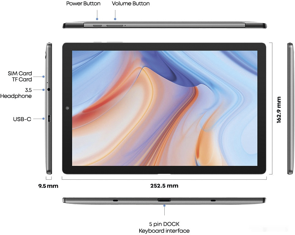 Планшет CHUWI HiPad X 6GB/128GB (черный)