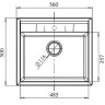 Кухонная мойка GranFest GF-Q-561 (иней)