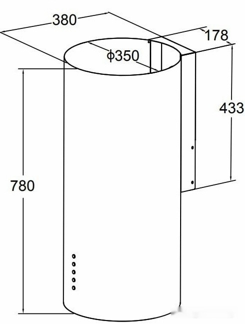 Вытяжка GrandGermes Aston 35 (черный)