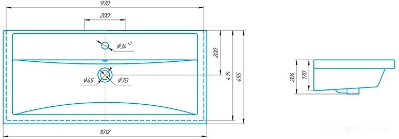 Умывальник Kirovit Фостер 1000