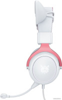 Наушники Onikuma X10 (белый/розовый, с ушками)