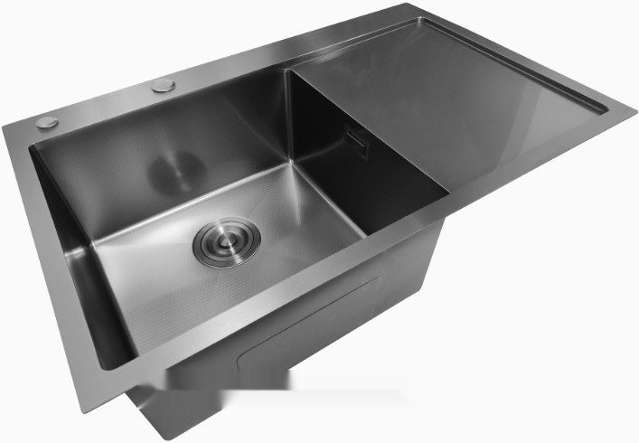 Кухонная мойка Stellar Decor S7850NB-L-D (нано черный)
