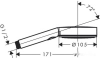 Душевая система Hansgrohe Pulsify Select 105 3jet Relaxation 24110670 (черный матовый)
